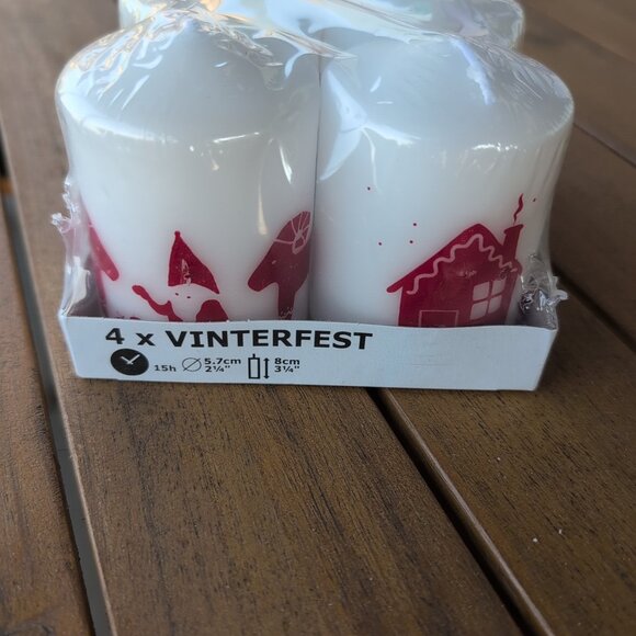 New IKEA Christmas Winter Candles 4 pack - Picture 2 of 4